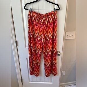 FIG AND FLOWER Geometric Wide Leg Pull On Pant Woman’s Size M